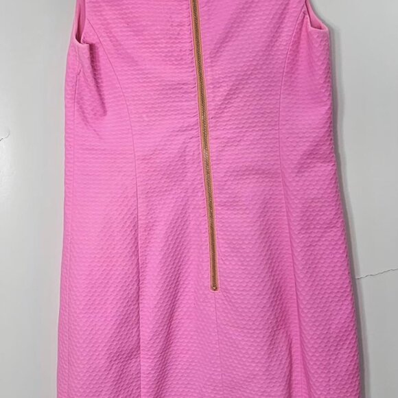 Lilly Pulitzer Pink Embellished Shift Dress Size 00 Sleeveless Zip Back Party - Picture 5 of 12